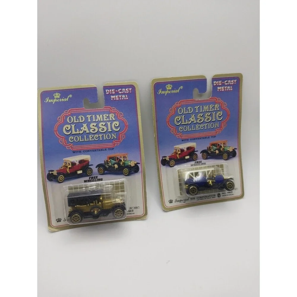 VINTAGE 1987 Old Timer Classic Collection Die Cast Metal Cars by Imperial